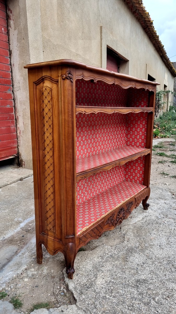 Bibus Louis XV en noyer et d'époque XIXé -photo-8