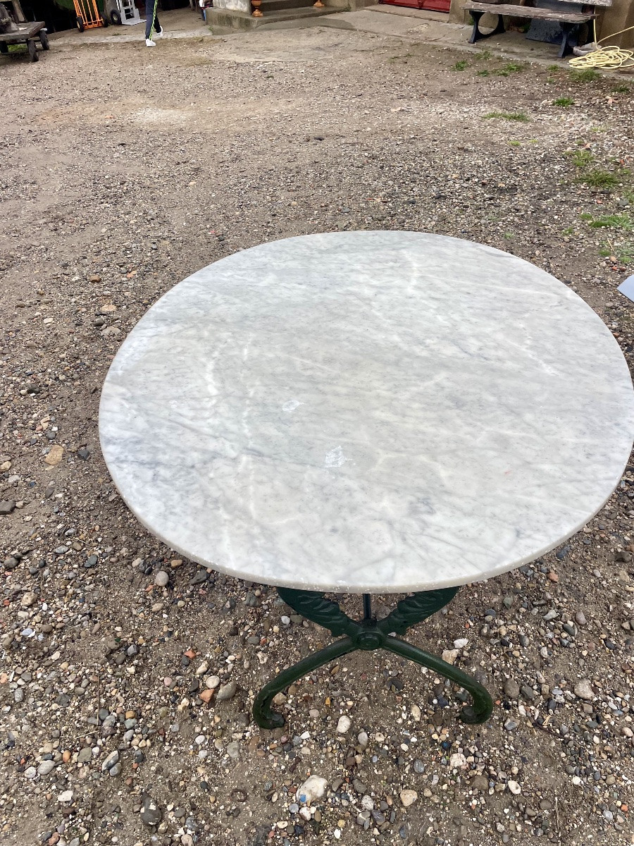 Antique Cast Iron Garden Table From The 19th Century -photo-2