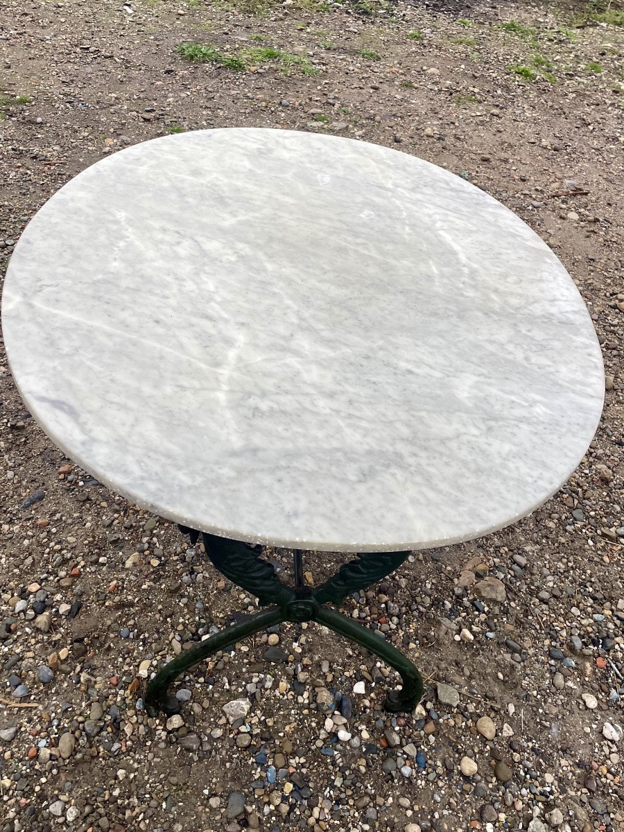 Antique Cast Iron Garden Table From The 19th Century -photo-4