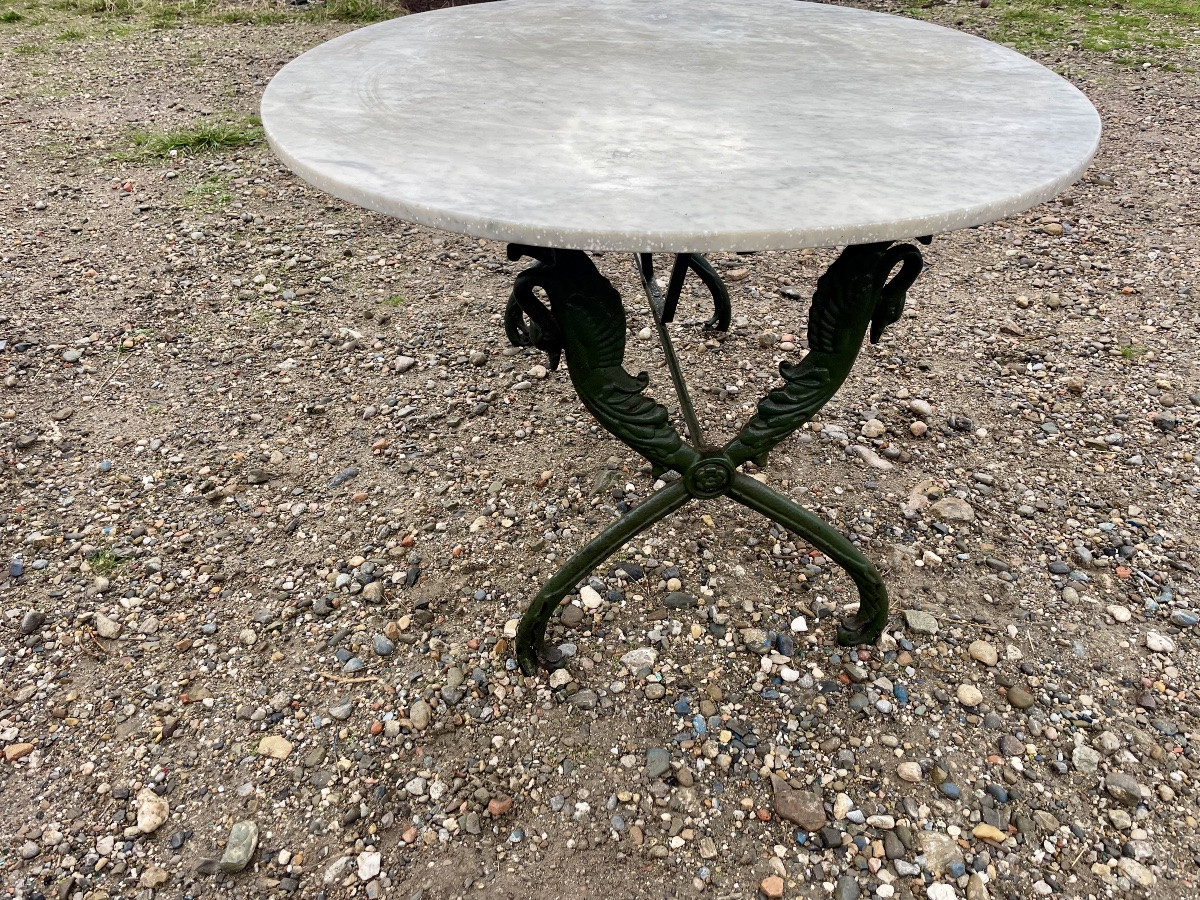 Antique Cast Iron Garden Table From The 19th Century -photo-5