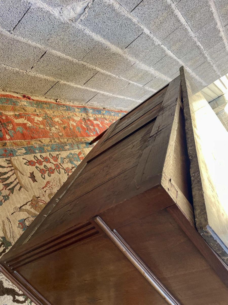 Louis XVI Style Chest Of Drawers, In Mahogany, 18th Century -photo-5