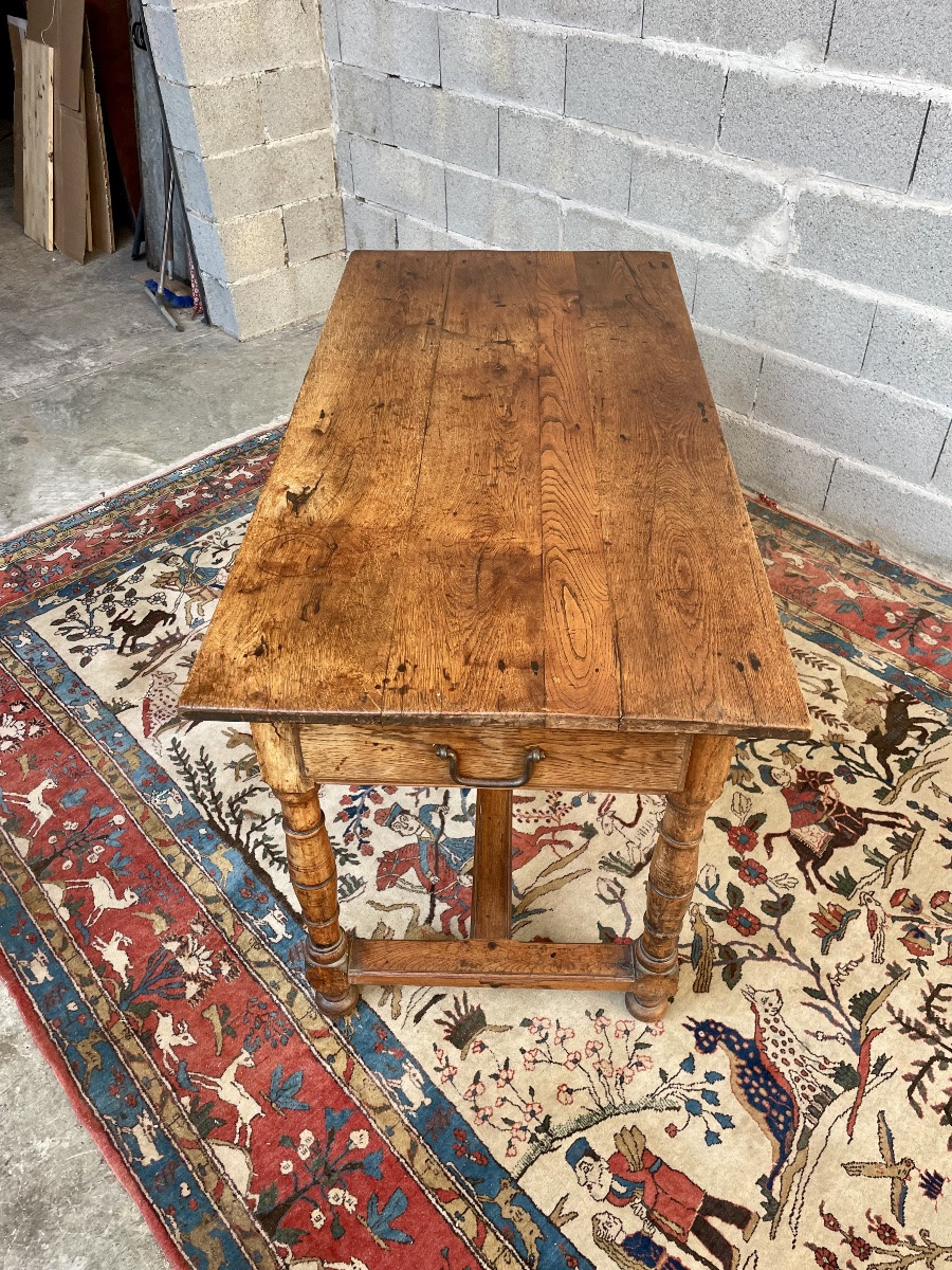 Table de ferme louis XIII, en chêne, d epoque XVIIem siècle -photo-2