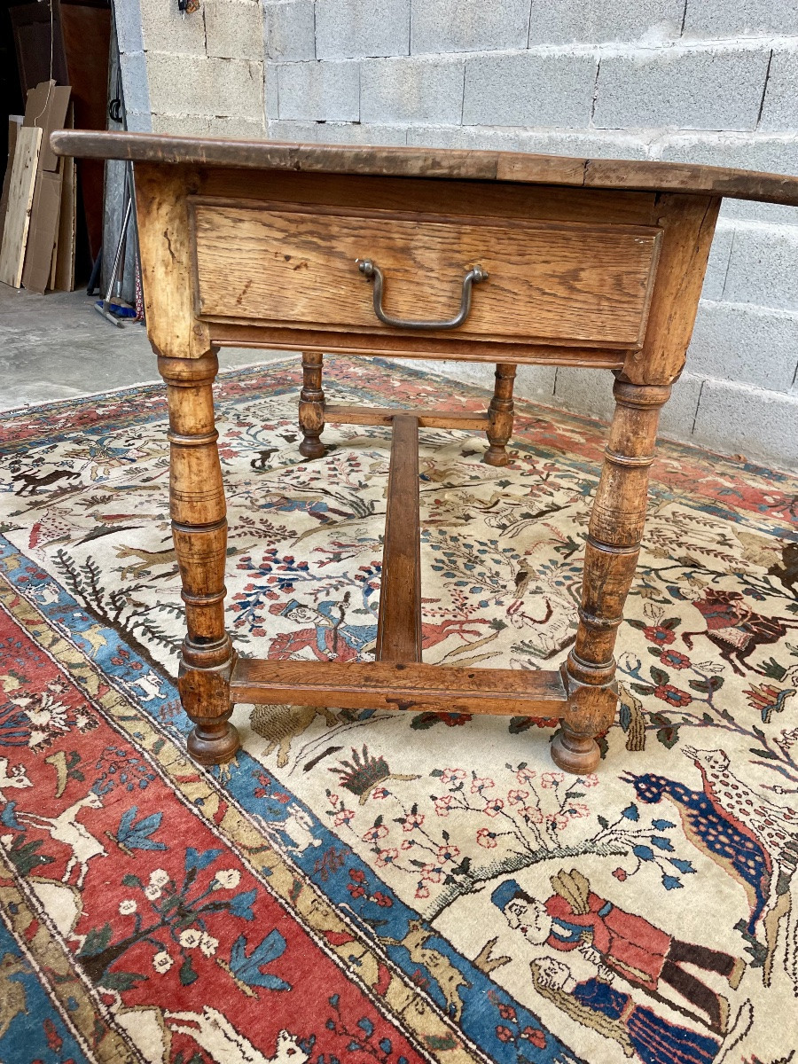 Table de ferme louis XIII, en chêne, d epoque XVIIem siècle -photo-3