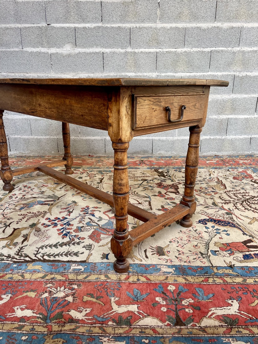 Table de ferme louis XIII, en chêne, d epoque XVIIem siècle -photo-4