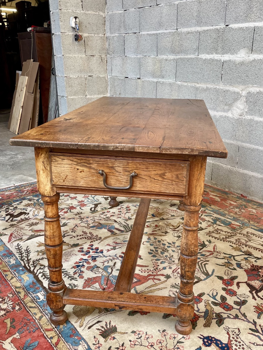 Table de ferme louis XIII, en chêne, d epoque XVIIem siècle -photo-8