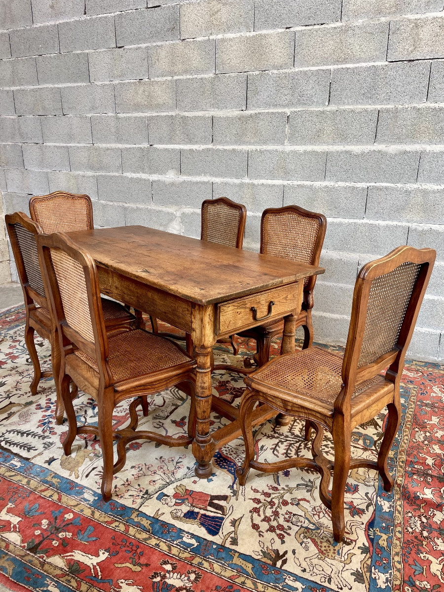 Table de ferme louis XIII, en chêne, d epoque XVIIem siècle 