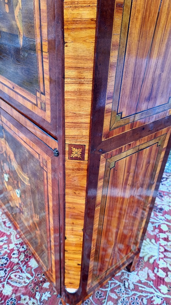 Secrétaire Louis XVI en marqueterie d'époque XVIIIé -photo-4
