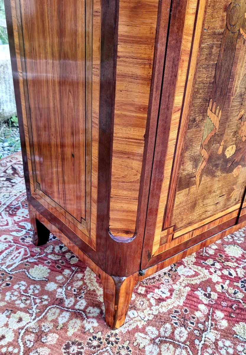 Secrétaire Louis XVI en marqueterie d'époque XVIIIé -photo-5