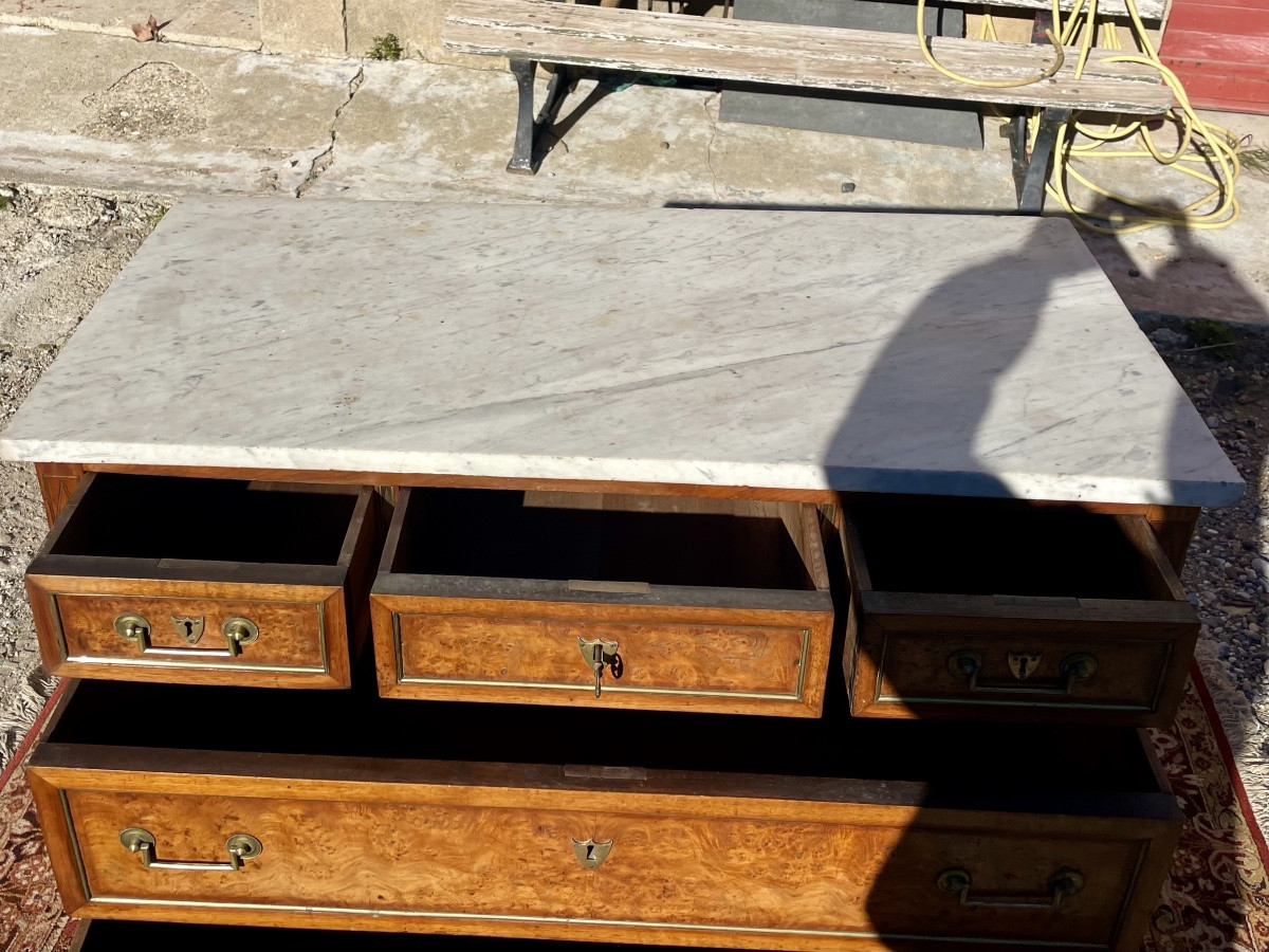 Commode,,,, Louis XVI, en acajou d’époque XVIIIem siècle -photo-1