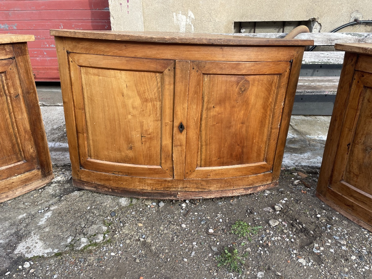 Suite de 4 encoignures , directoires en noyers d’époque XVIIIIem siècle -photo-7