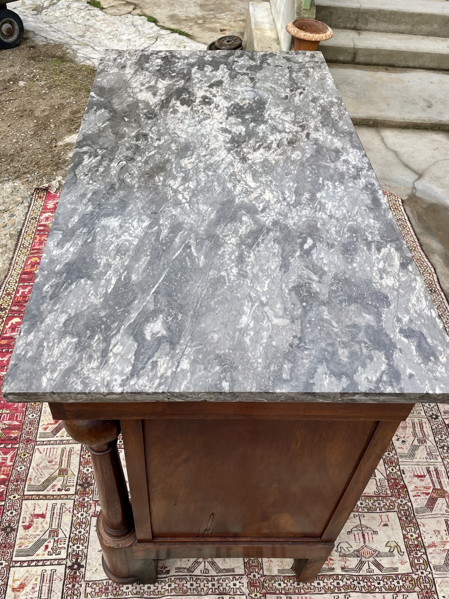 Commode,,,, secrétaire Empire, en noyer d’époque XIXE siècle -photo-4