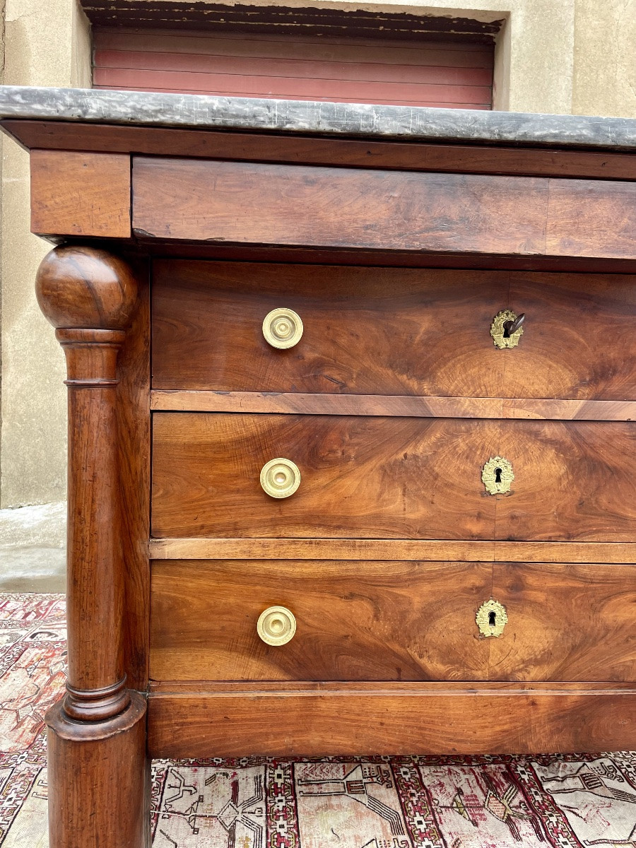 Commode,,,, secrétaire Empire, en noyer d’époque XIXE siècle -photo-3