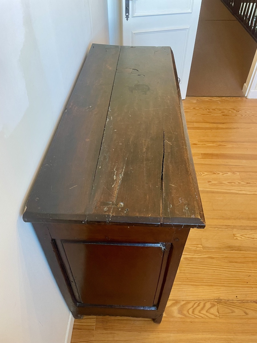 Buffet, deux portes Louis XIII en noyer  d’époque  XVIIem siècle -photo-2