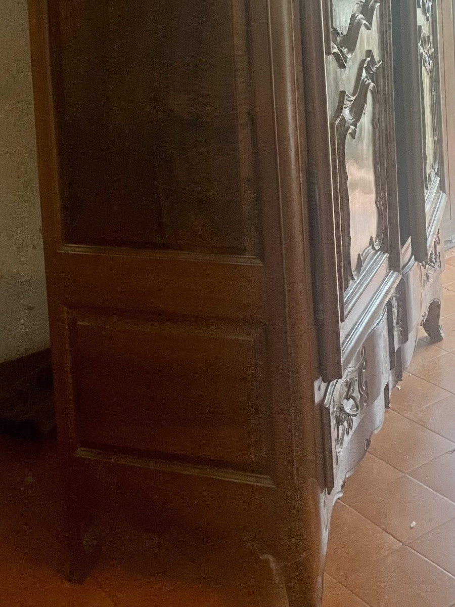 Louis XV Style Provençal Walnut Wardrobe, Dating From The 18th Century.-photo-1