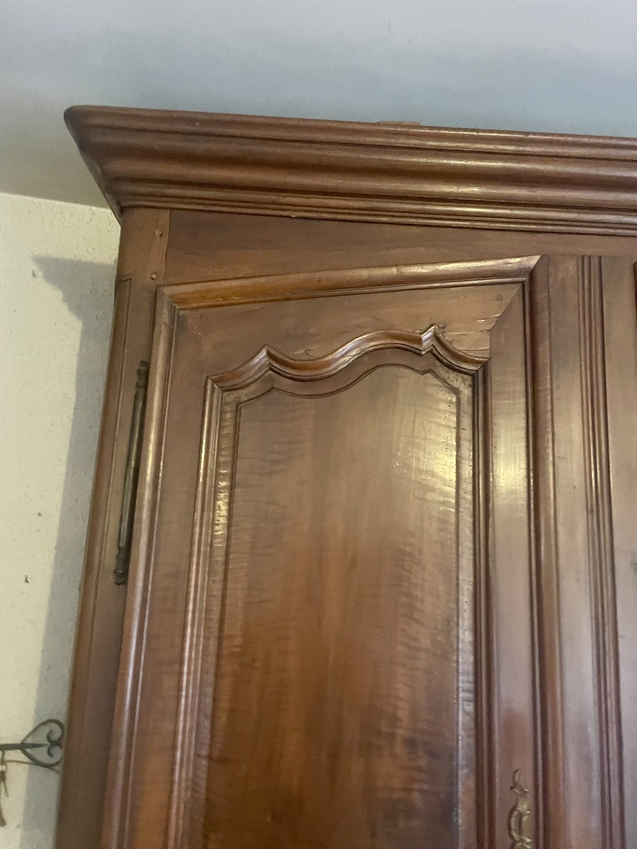 Louis XV Style Provençal Walnut Wardrobe, Dating From The 18th Century.-photo-4