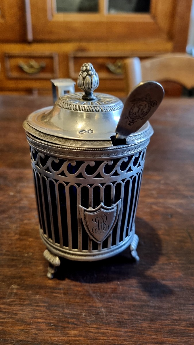 Ménagère a condiments en argent époque XIXé -photo-2