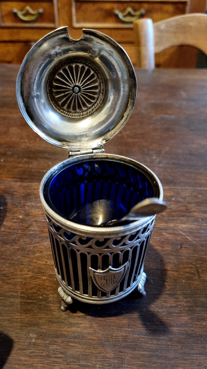 Ménagère a condiments en argent époque XIXé -photo-1