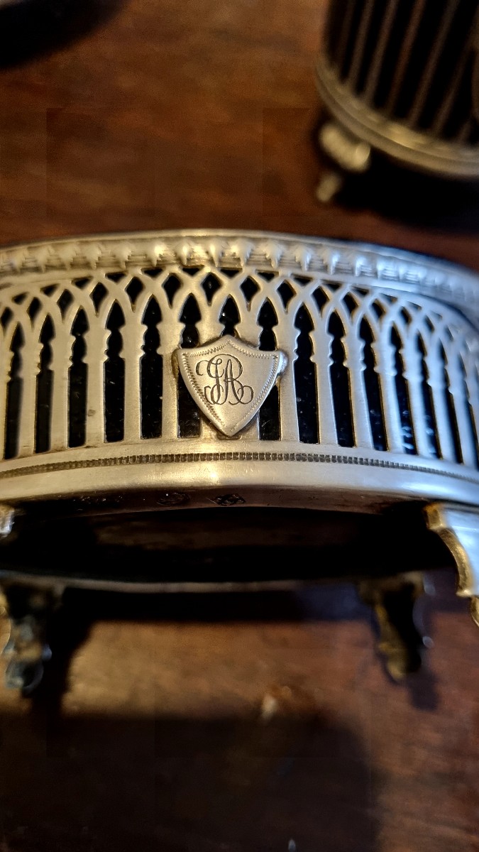 Ménagère a condiments en argent époque XIXé -photo-5