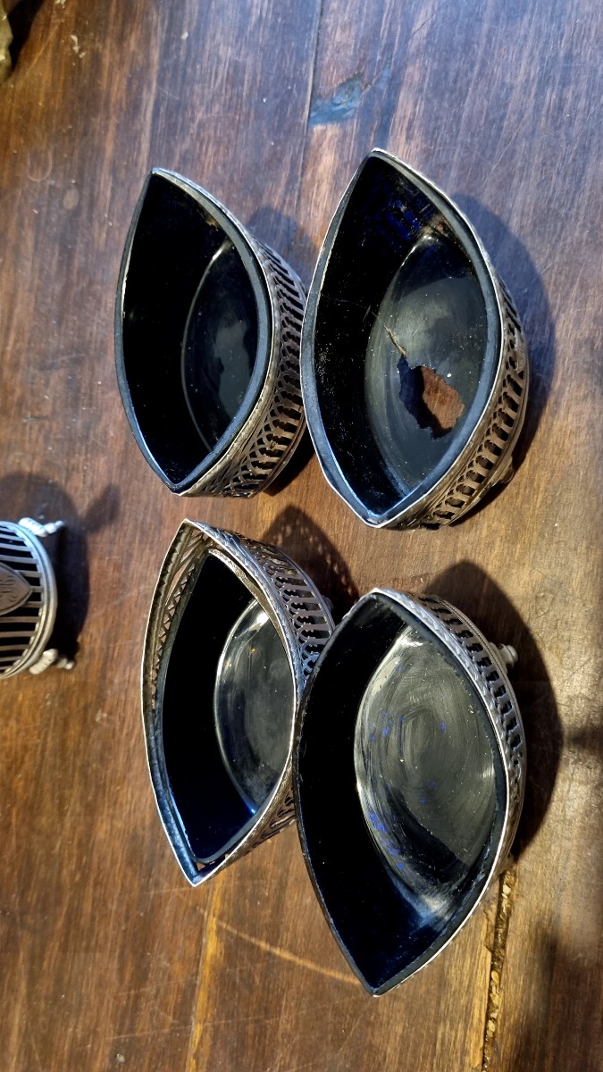 Ménagère a condiments en argent époque XIXé -photo-6