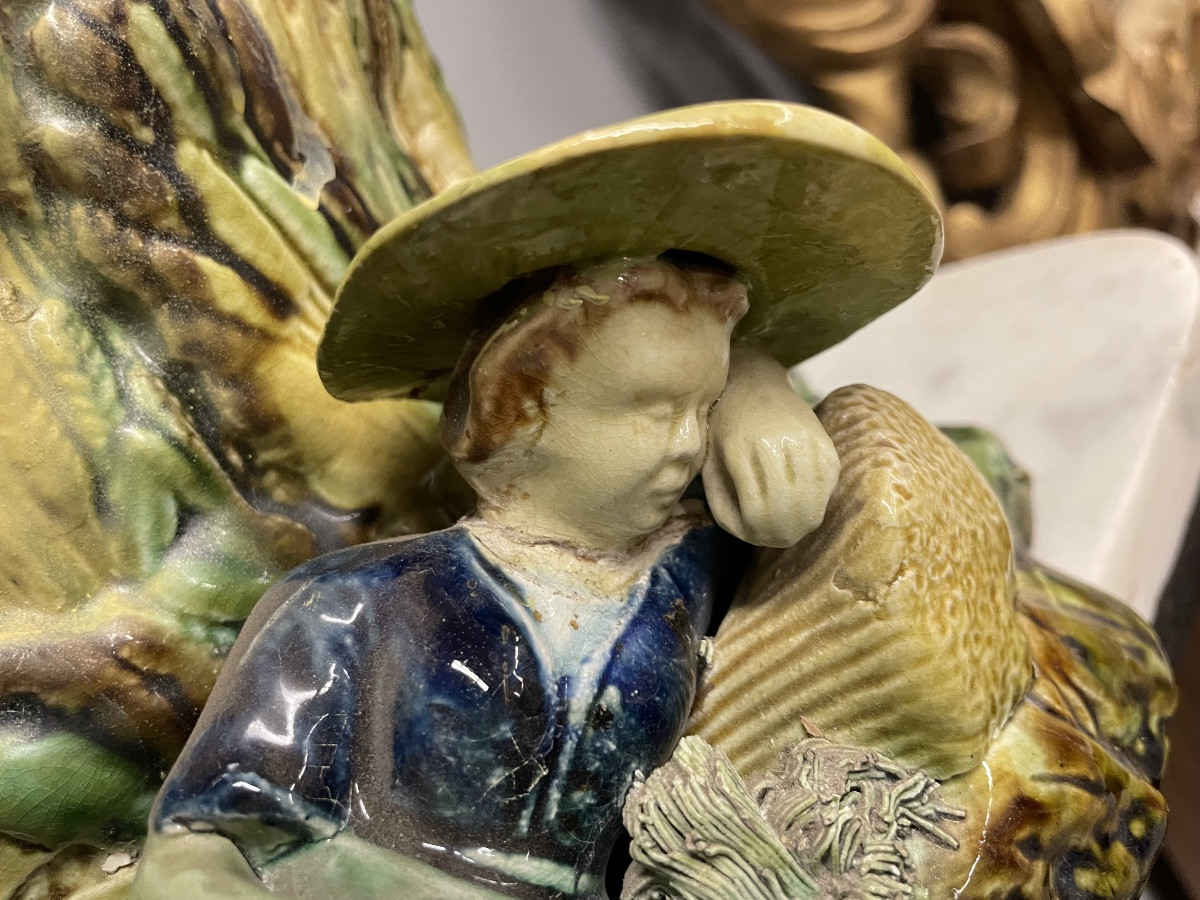 Pair Of 19th-century Majolica Planters -photo-2