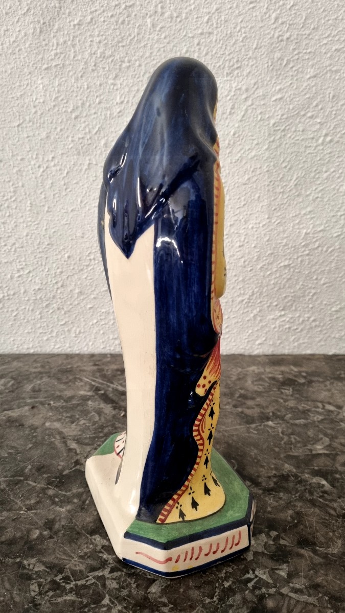 Sainte Anne trinitaire ,faïence de Quimper epoque XXé-photo-3