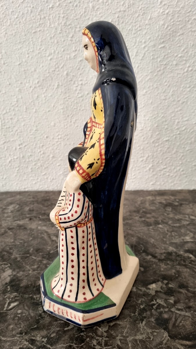 Sainte Anne trinitaire ,faïence de Quimper epoque XXé-photo-1