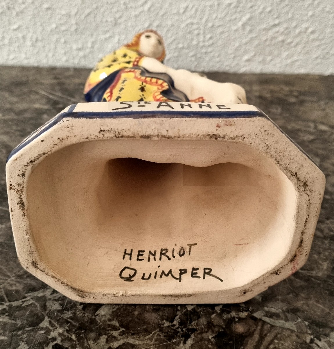 Sainte Anne trinitaire ,faïence de Quimper epoque XXé-photo-4