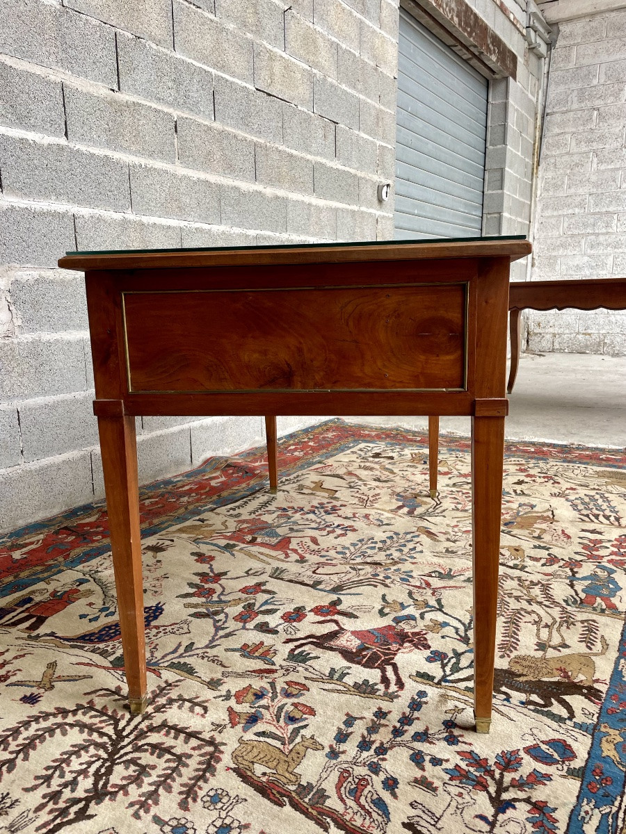 Louis XVI Style Mahogany Desk, 19th Century-photo-8