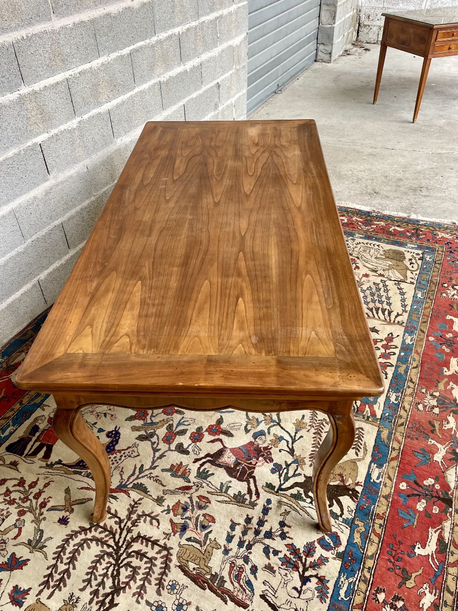Table de ferme Louis XV, en merisier d’époque XIXE siècle -photo-2