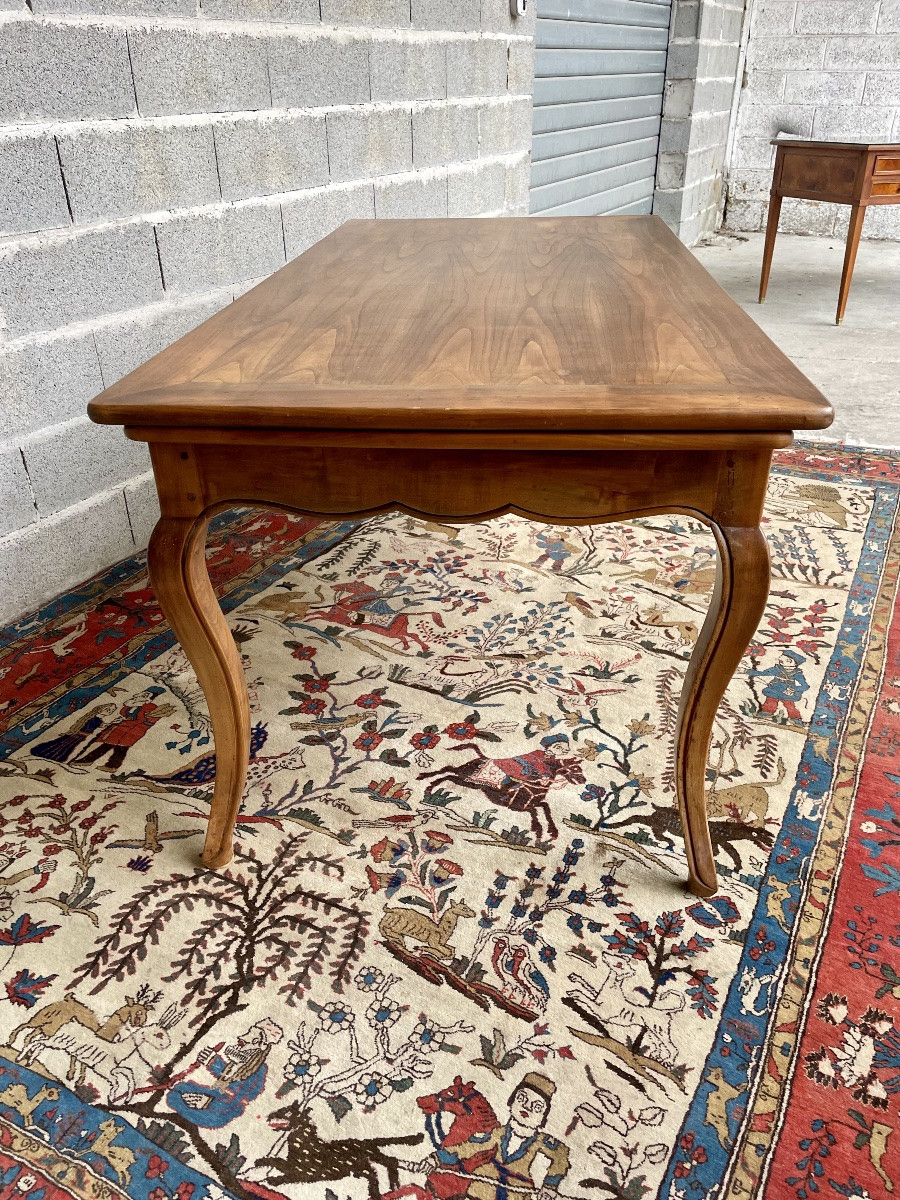 Table de ferme Louis XV, en merisier d’époque XIXE siècle -photo-7
