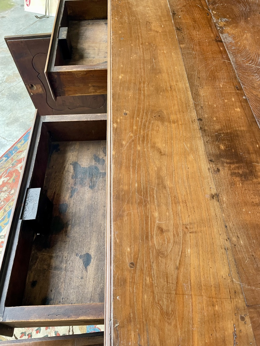 Louis XV Style Low Sideboard In Cherry Wood, 18th Century -photo-2