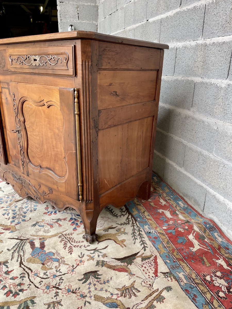Louis XV Style Low Sideboard In Cherry Wood, 18th Century -photo-6