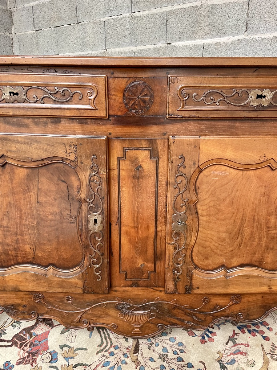 Louis XV Style Low Sideboard In Cherry Wood, 18th Century -photo-7