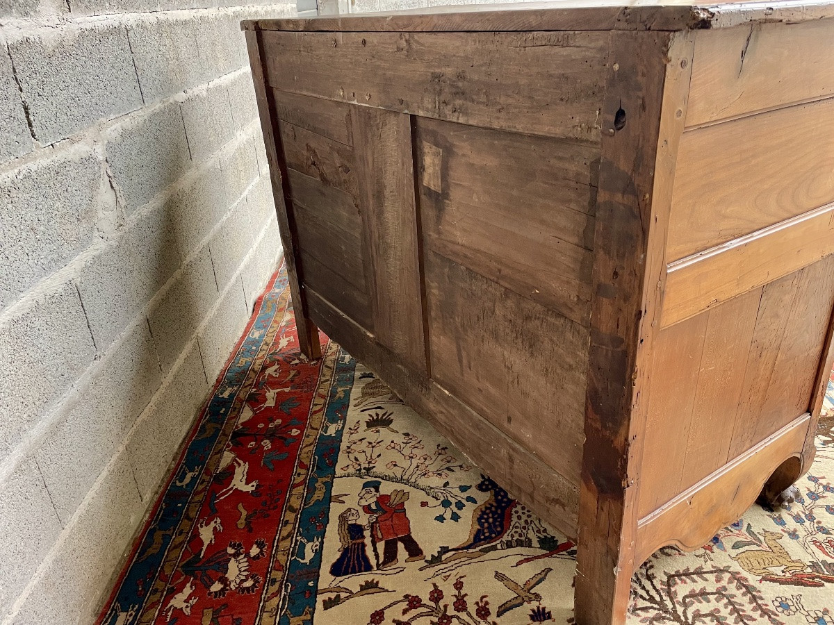 Louis XV Style Low Sideboard In Cherry Wood, 18th Century -photo-8