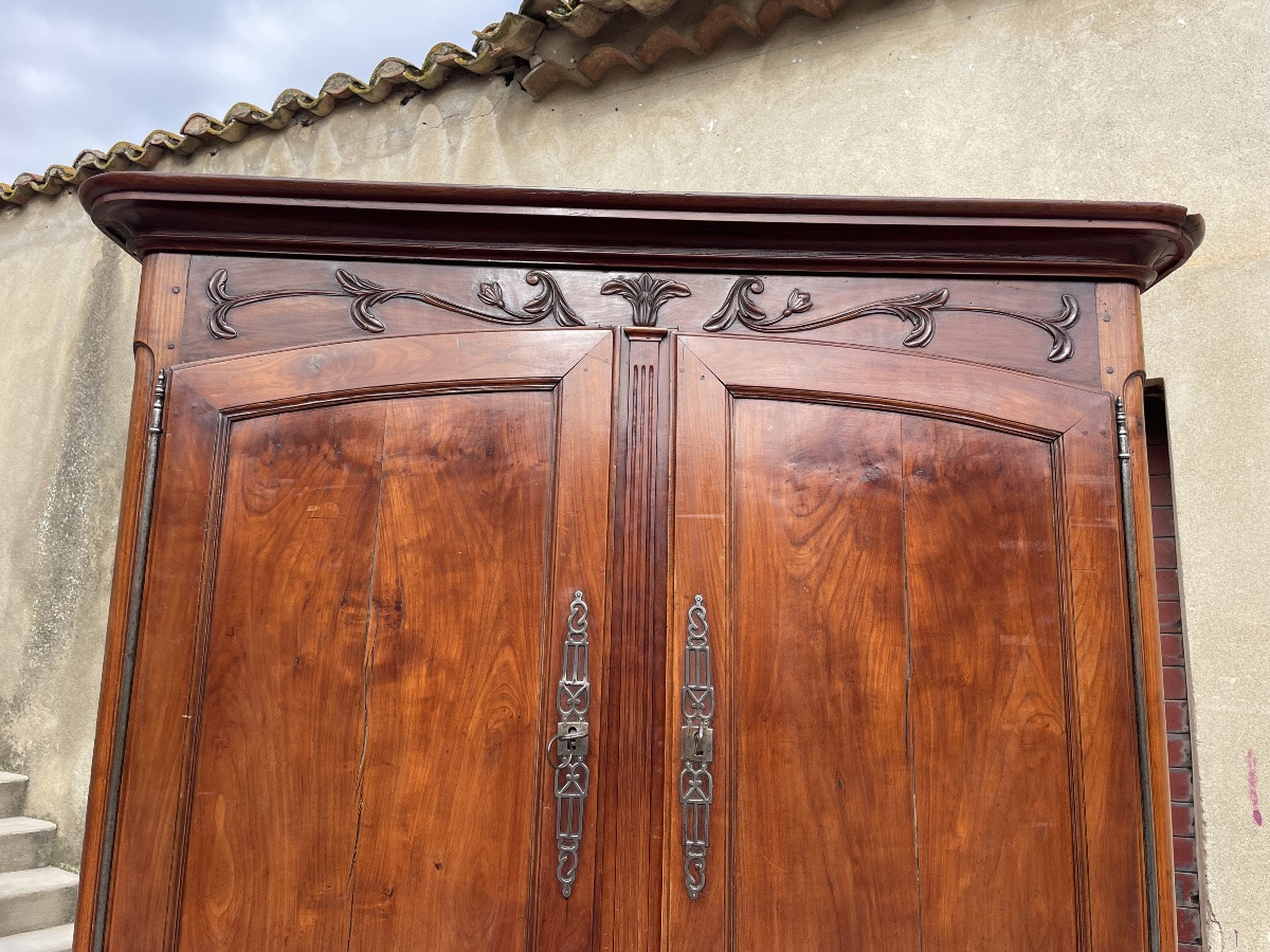 Buffet, deux  corps Louis XV, en merisier d’époque XVIIiem siècle -photo-3