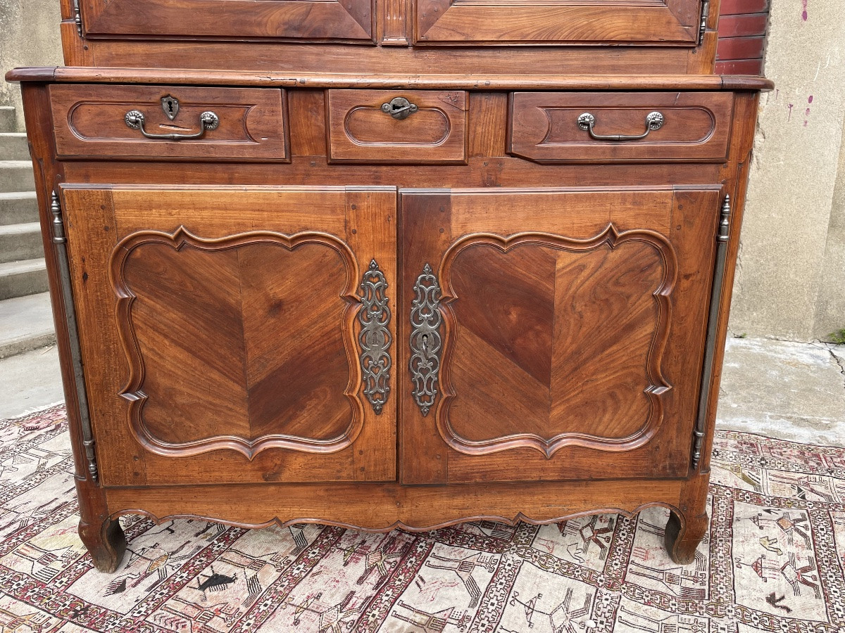 Buffet, deux  corps Louis XV, en merisier d’époque XVIIiem siècle -photo-6