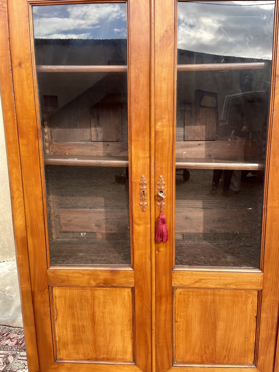 Bibliothèque,,, Louis, Philippe, en, Mérisier, d’époque XIXem siècle -photo-6