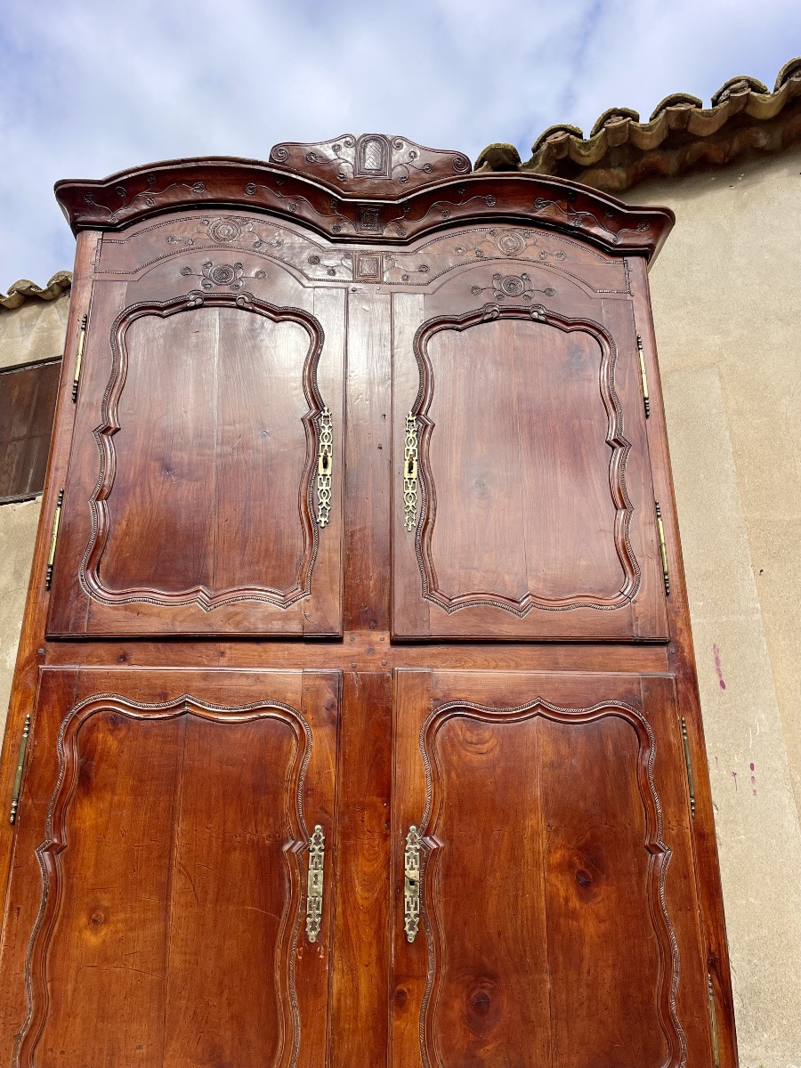 Buffet, louis XV , quatre portes en merisier d’époque XVIIIem siècle -photo-7