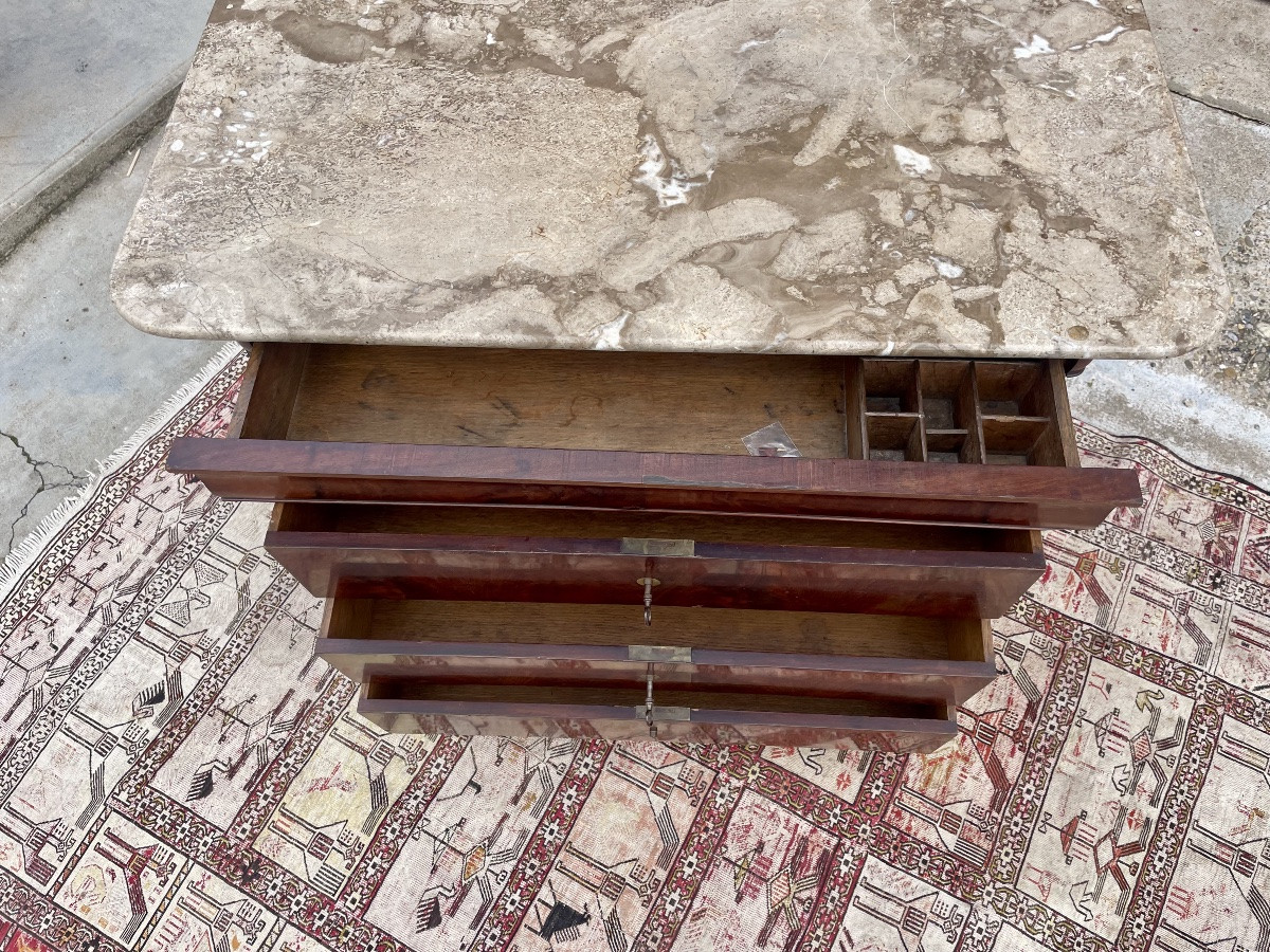 Chest Of Drawers, Restored In 19th-century Mahogany. -photo-5
