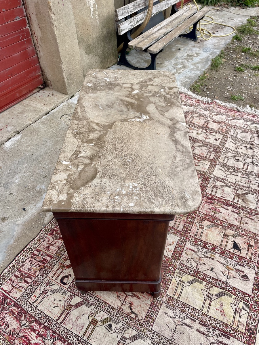 Chest Of Drawers, Restored In 19th-century Mahogany. -photo-7