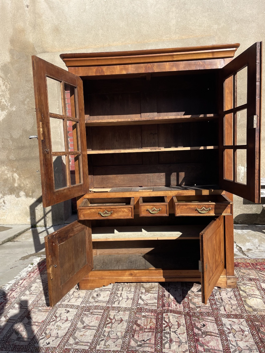 Buffet, quatre portes, restauration en merisier, d’époque XIXE siècle -photo-2