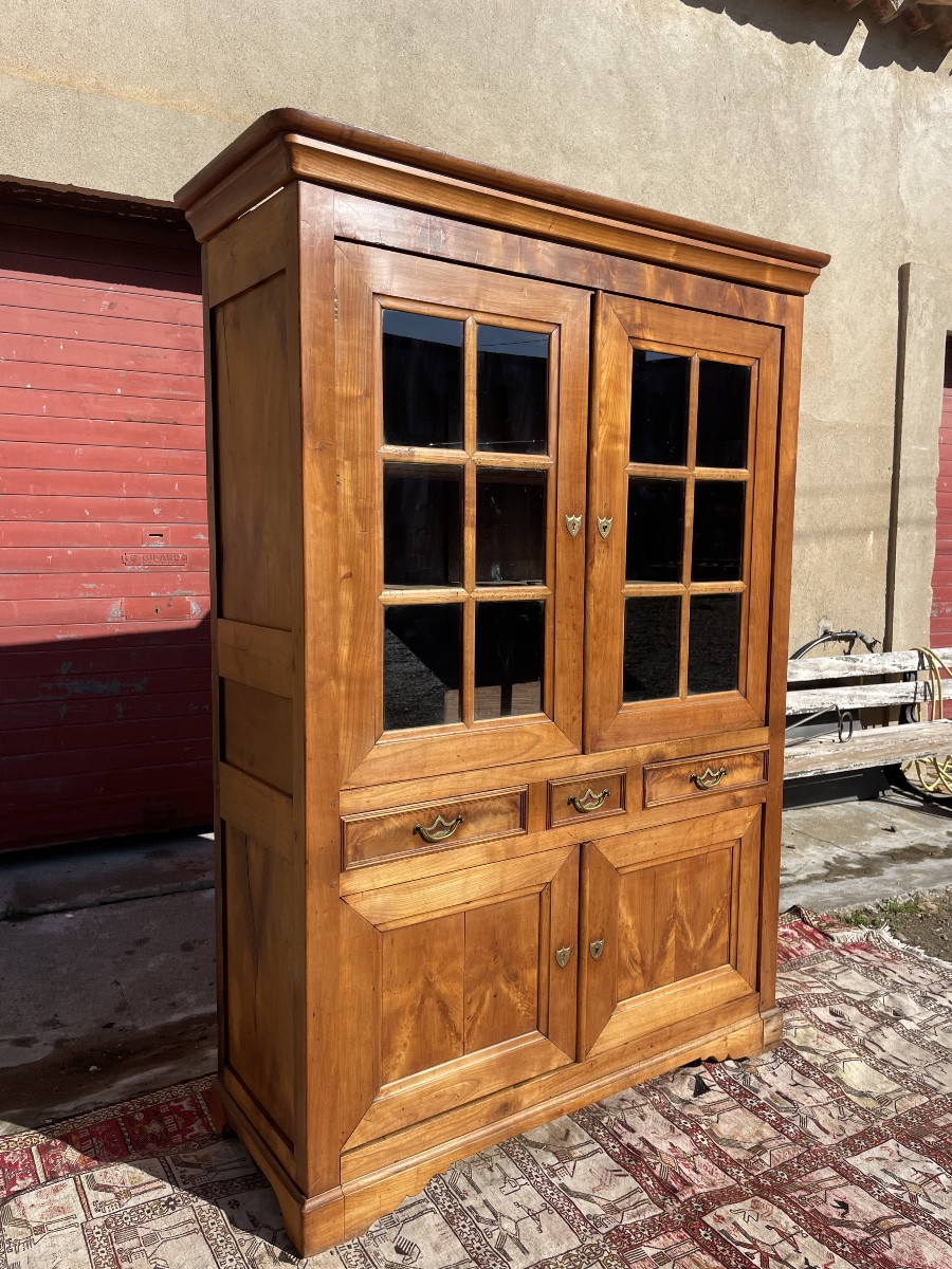 Buffet, quatre portes, restauration en merisier, d’époque XIXE siècle -photo-4