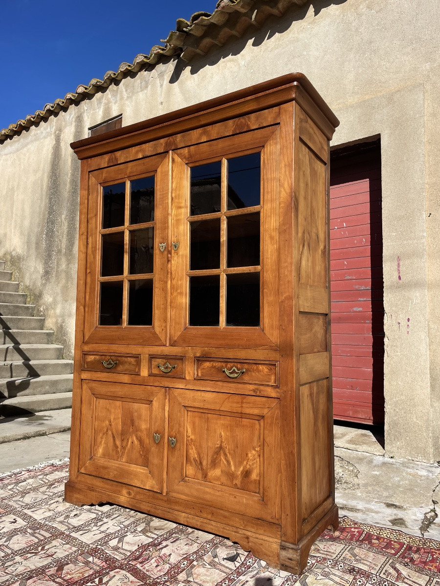 Buffet, quatre portes, restauration en merisier, d’époque XIXE siècle -photo-6
