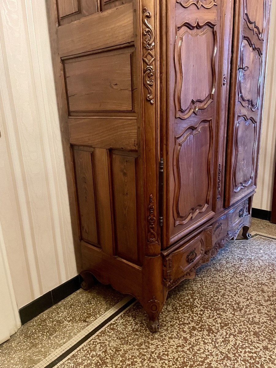 Armoire,,,,,, provençale, régence en noyer  d’époque XVIIIem siecle-photo-2
