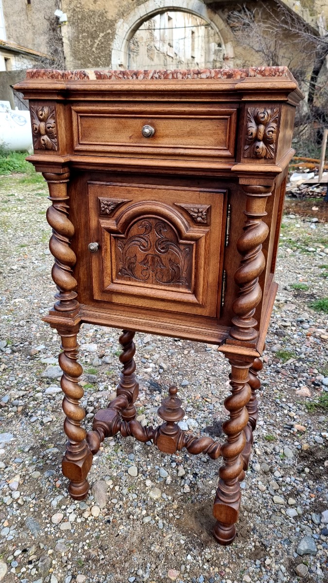 Complete Louis XIII Style Bedroom Set In Walnut, Dating From The 19th Century -photo-4
