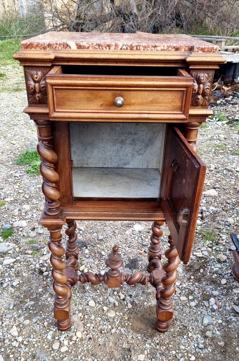 Complete Louis XIII Style Bedroom Set In Walnut, Dating From The 19th Century -photo-1