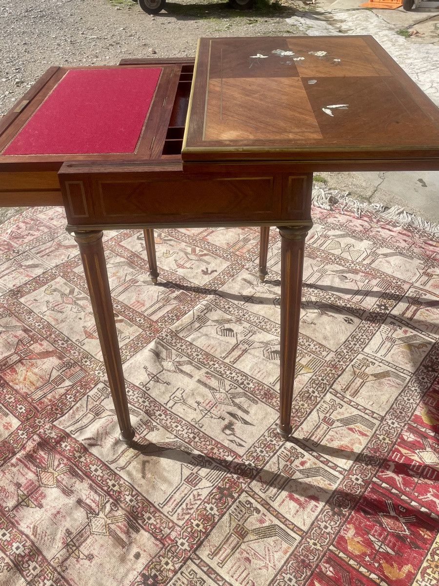 Games Table, Dressing Table, Small Desk, Louis XVI Period, 19th Century -photo-2