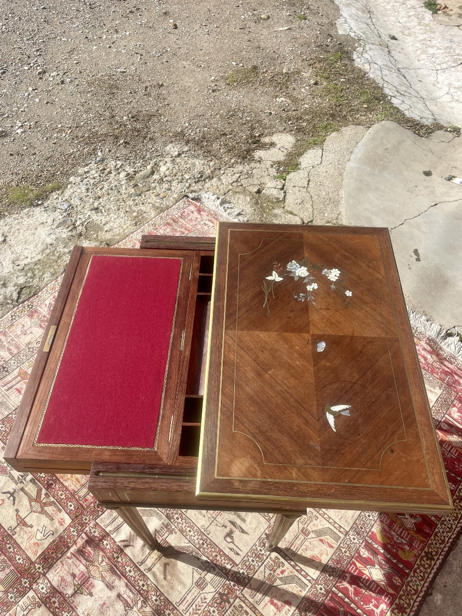 Games Table, Dressing Table, Small Desk, Louis XVI Period, 19th Century -photo-3