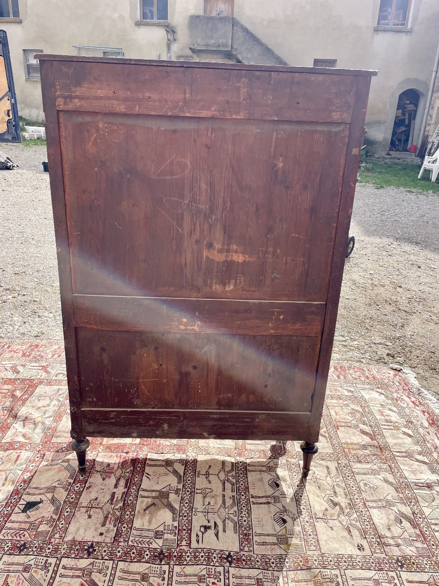 Secretary, Louis XVI Style, In Mahogany, 18th Century -photo-2