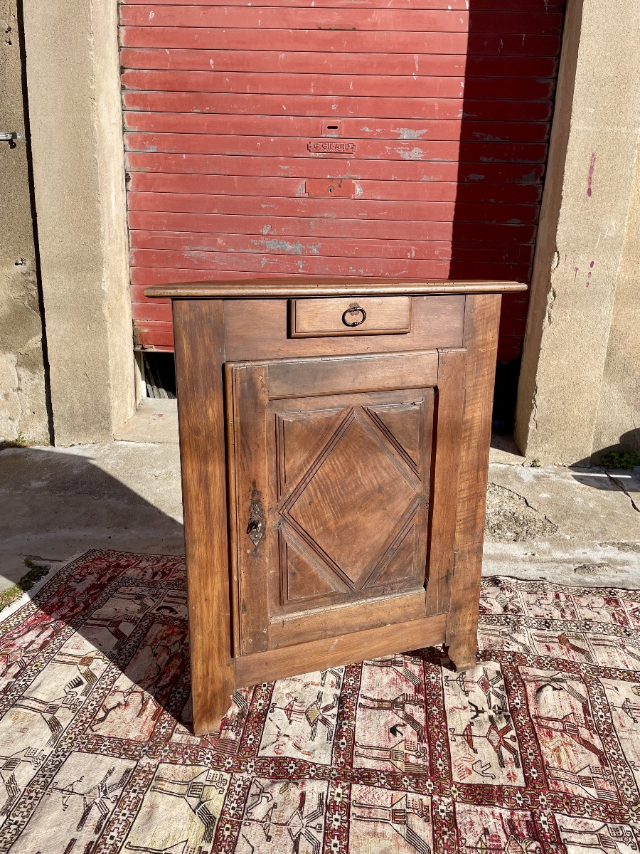 Encoignure Louis XIII, en noyer d’époque XVIIIem siècle -photo-5